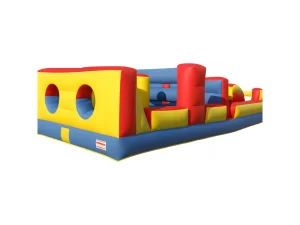 28 ft inflatable obstacle course with pop-ups and tunnels