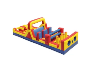 38 ft inflatable obstacle course with pop-ups and tunnels