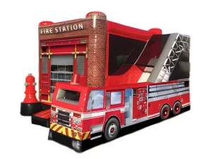 Fire Station bounce and slide combo inflatable