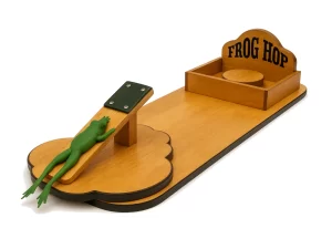 Frog Hop carnival game with launcher and frog