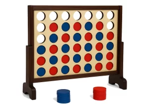 Giant Connect 4 game with large grid and colored counters