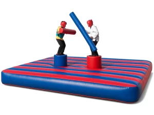 Gladiator Joust two-player balance game with padded jousting poles