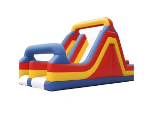 Inflatable climbing wall with slide for party rental