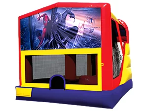 Spiderman 3 themed bounce and slide combo inflatable