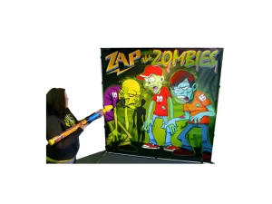Zap the Zombies carnival target game with crossbow and Velcro darts