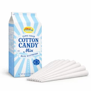 Blue Raspberry Cotton Candy Sugar & Cones