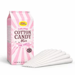 Pink Vanilla Cotton Candy Sugar & Cones